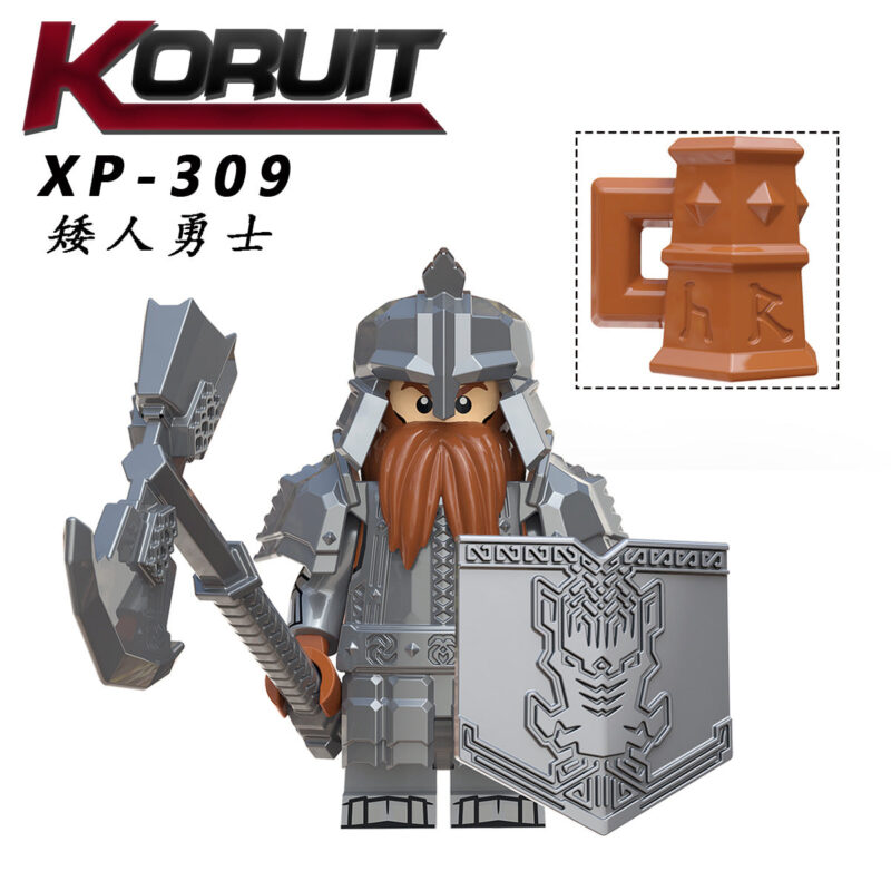 Leader Warrior Dwarf Warrior Dain II Ironfoot minifigures KT1040 - Image 9