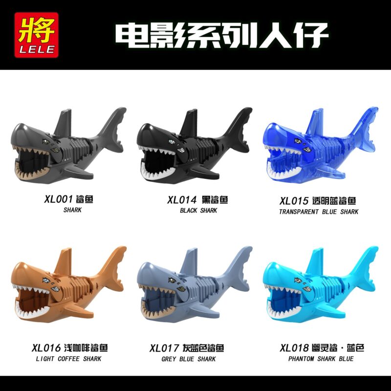 Movie Series Shark Minifigures - Model: XL001, XL014-018