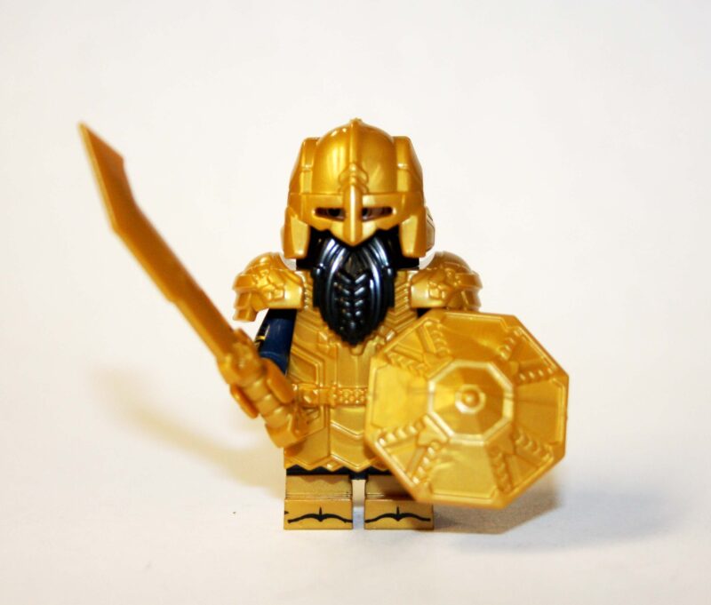 Lord of the Rings Hobbit Dwarf Warrior Gold Armor LOTR Minifigures