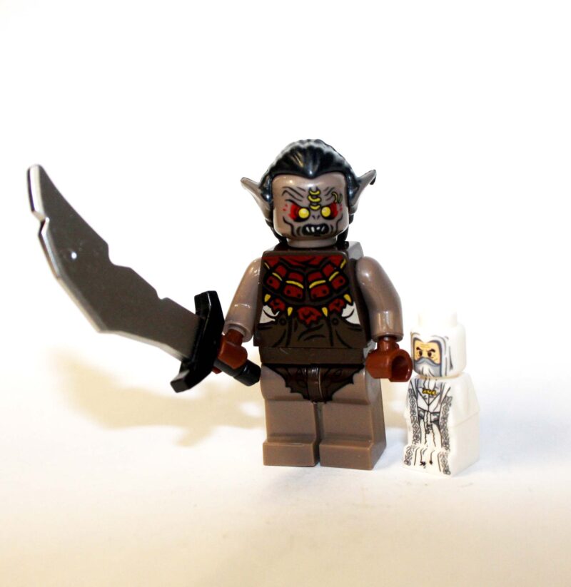 Lord of the Rings Hobbit Mordor Orc with Mini Gandalf LOTR Minifigure