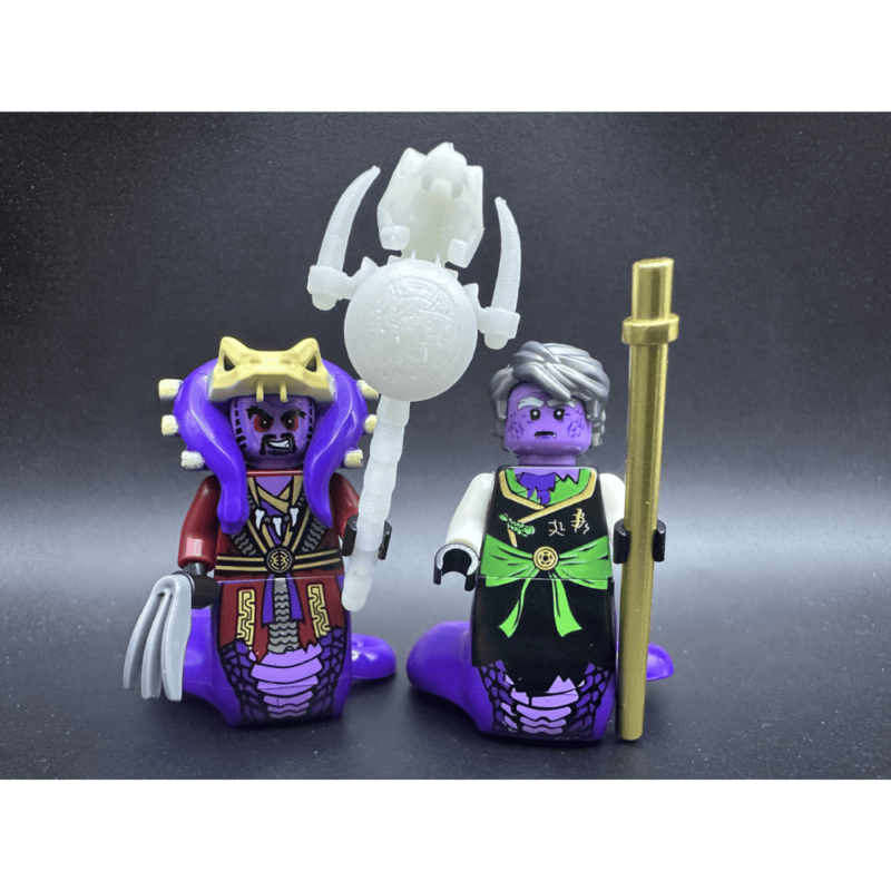 Custom Ninjago Minifigures: Serpentine, Garmadon, & Mrs. Chen Set