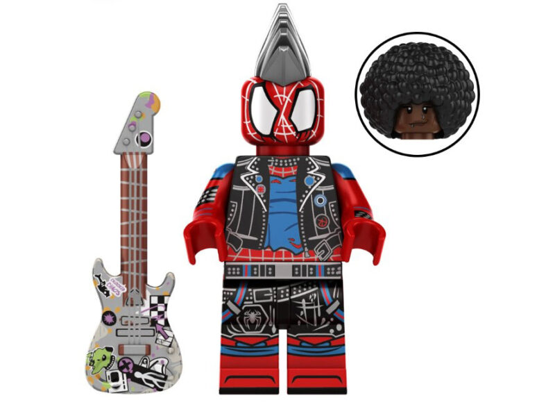 Custom Spider-Man Minifigure Punk with Afro