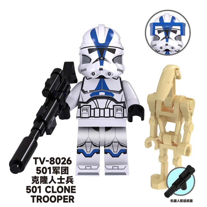 501st Legion Clone Wars Trooper Soldier TV-8026 Star Wars Minifigures