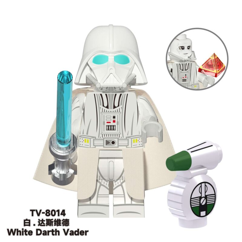 White Darth Vader TV-8014 Custom Star Wars Minifigures