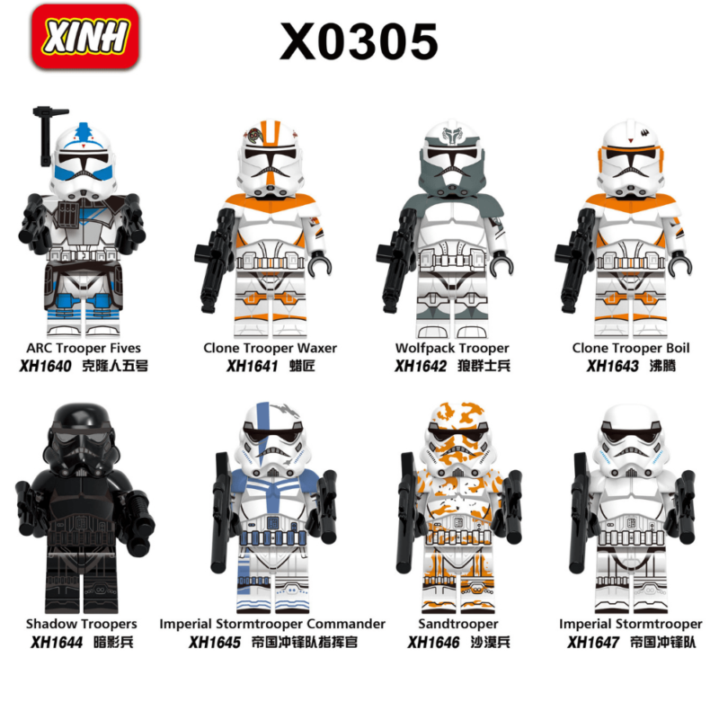 Wolfpack Clone Wars Trooper Soldier XH1642 Star Wars Minifigures - Image 2