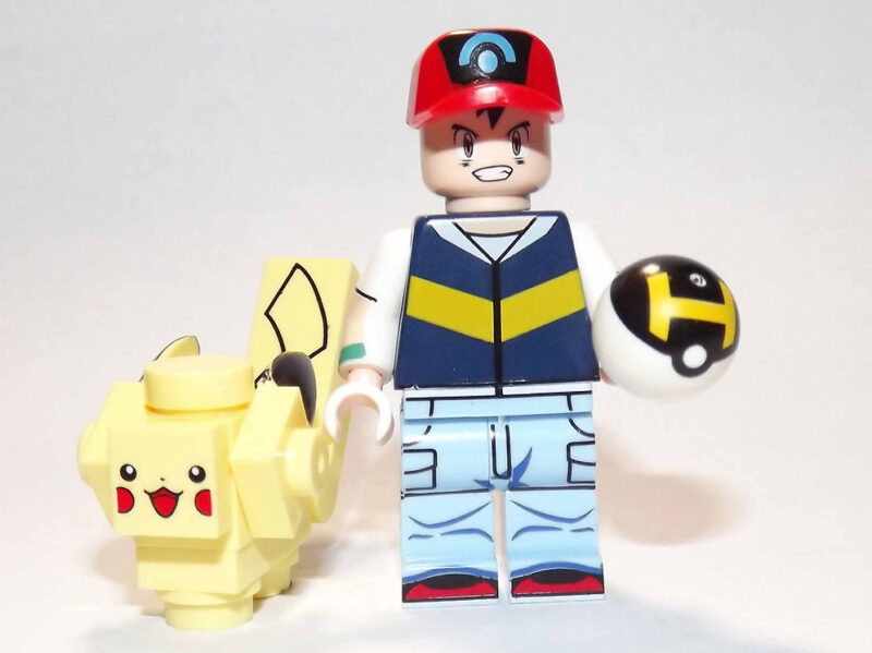 Ash Ketchum & Pikachu Minifigure - Pokémon Y & X Collectible