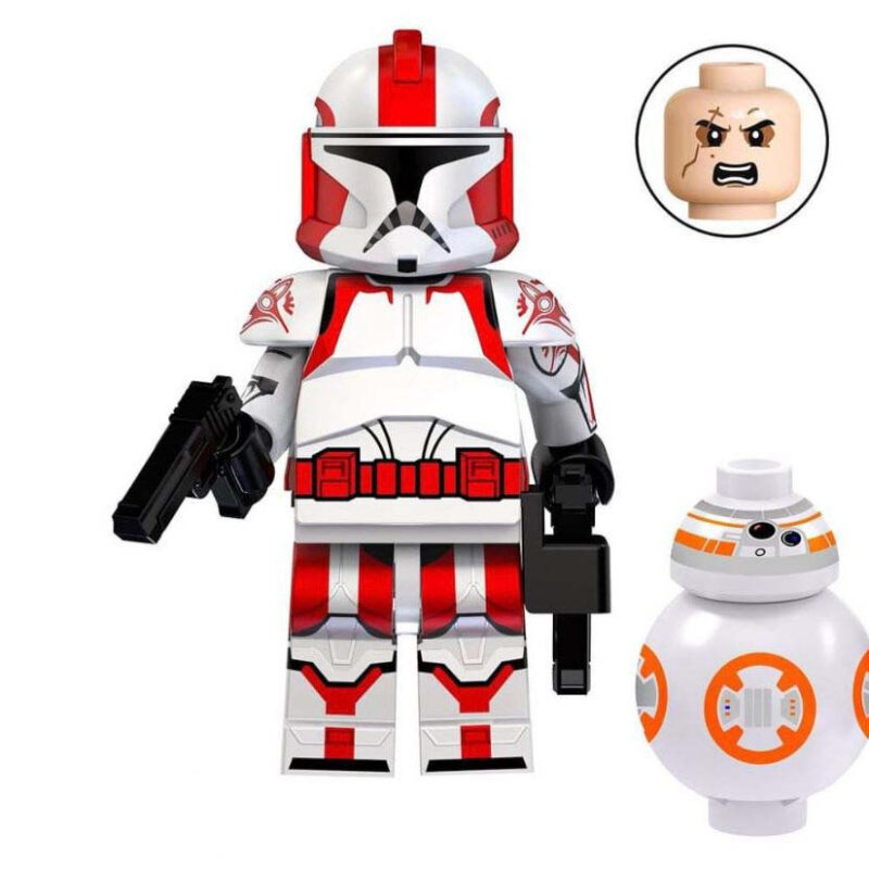 Clone Commander Stone Minifigure - with BB8 Droid, Star Wars Clone Wars