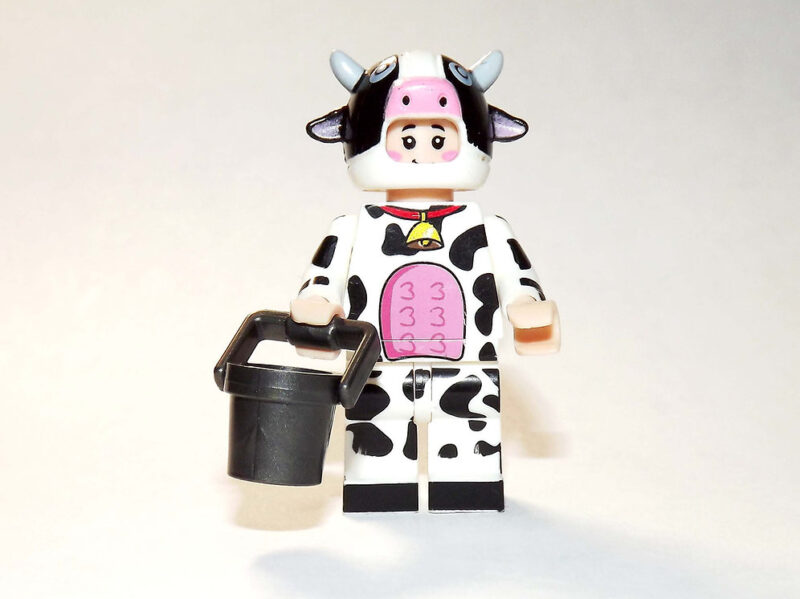 Cow Animal Suit Girl Minifigure - Cartoon Character