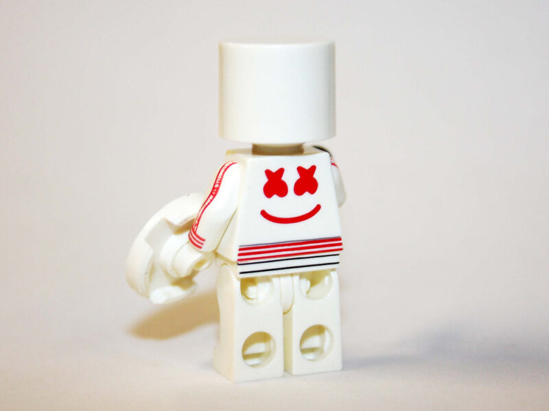 Marshmello DJ Minifigure - Premium Music Collectible (White & Red Jacket) - Image 2