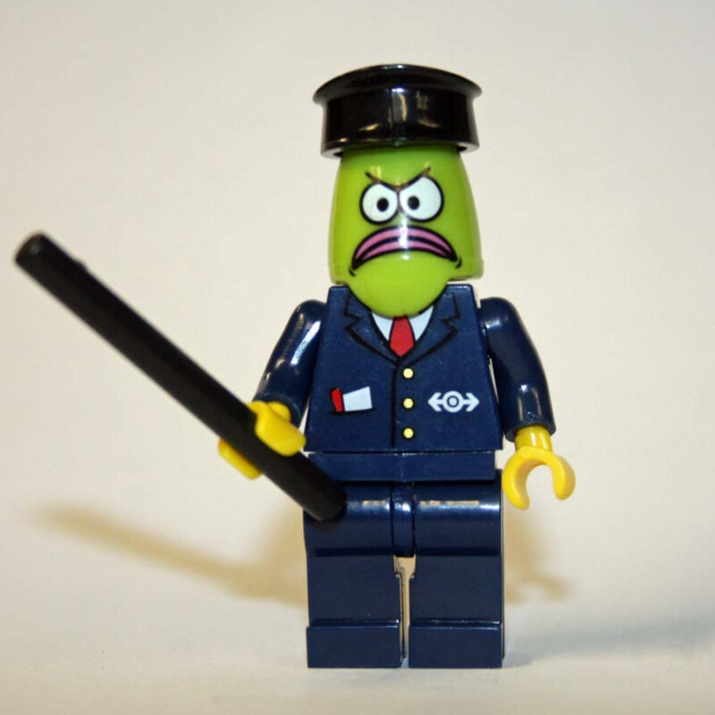 Security Guard Minifigure - Premium SpongeBob SquarePants Cartoon Edition