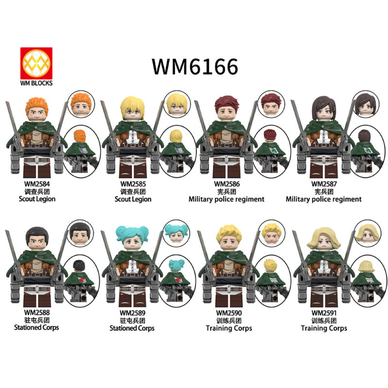 Attack on Titan Series Custom Minifigures - Model:WM6166(8PCS)