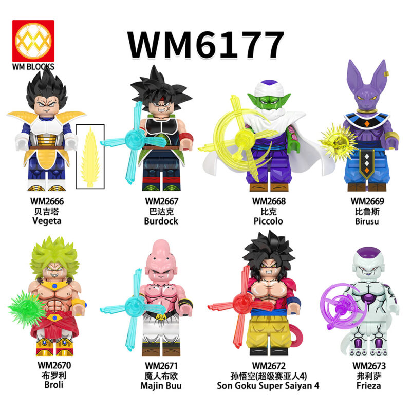 Dragon Ball Series Custom Minifigures – Model:WM6177(8PCS)